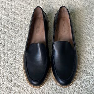 Adam Tucker Black Leather Loafers